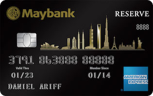 Kad Maybank 2 Cards Premier Reserve American Express, gambar rasmi penerbit Malaysia